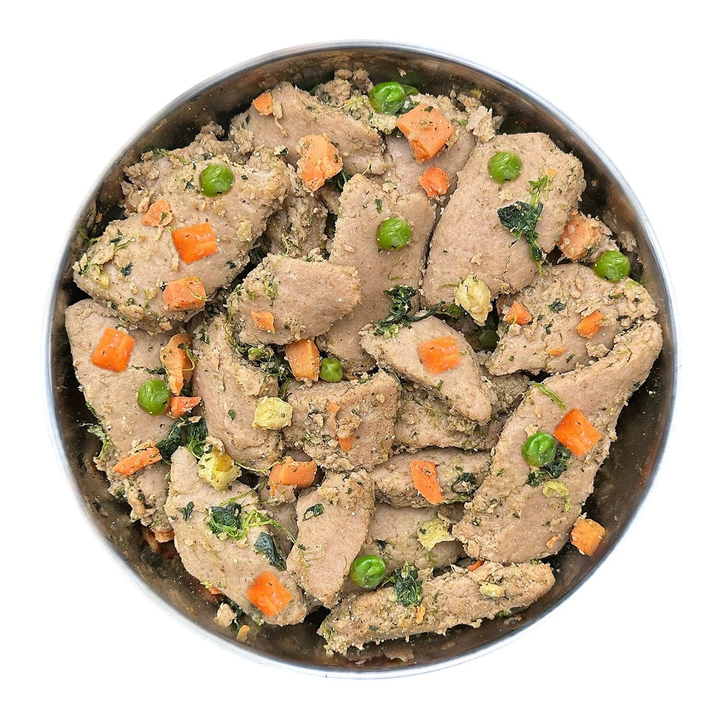 FIDELIS virta šviežia kalakutiena su saldžiosiomis bulvėmis, žirneliais ir špinatais, 400 g.