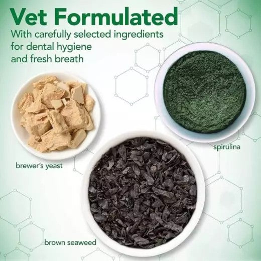 VET'S BEST DANTŲ PUDRA ŠUNIMS - DANTŲ VALYMUI IR GAIVIAM KVAPUI, 90g.