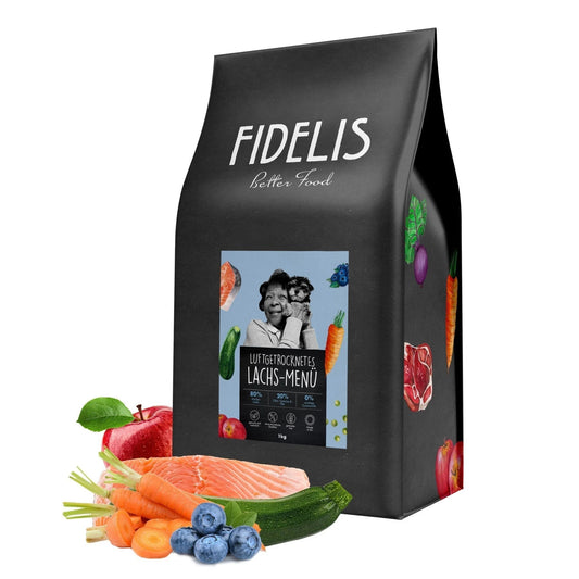 FIDELIS Air dried džiovintas maistas su lašiša, 1 kg.