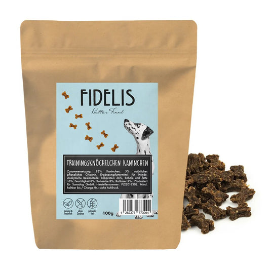 FIDELIS mini triušienos skanėstai dresūrai, 100 g
