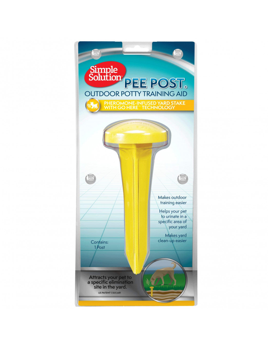 SIMPLE SOLUTION PEE POST Šlapinimosi vietą lauke parodantis stovas